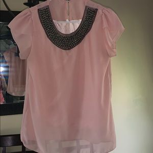 Chiffon beaded dressy top